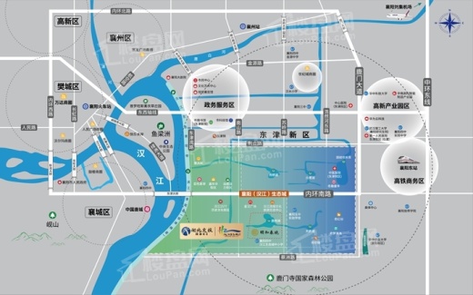 汉江（襄阳）生态城——湖北交投颐和春晓位置图