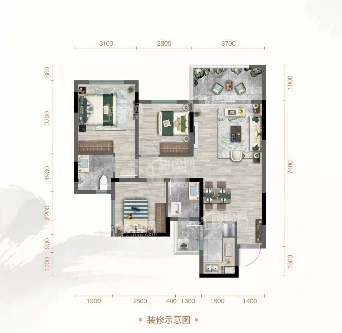 阳光·临江邸二期效果图