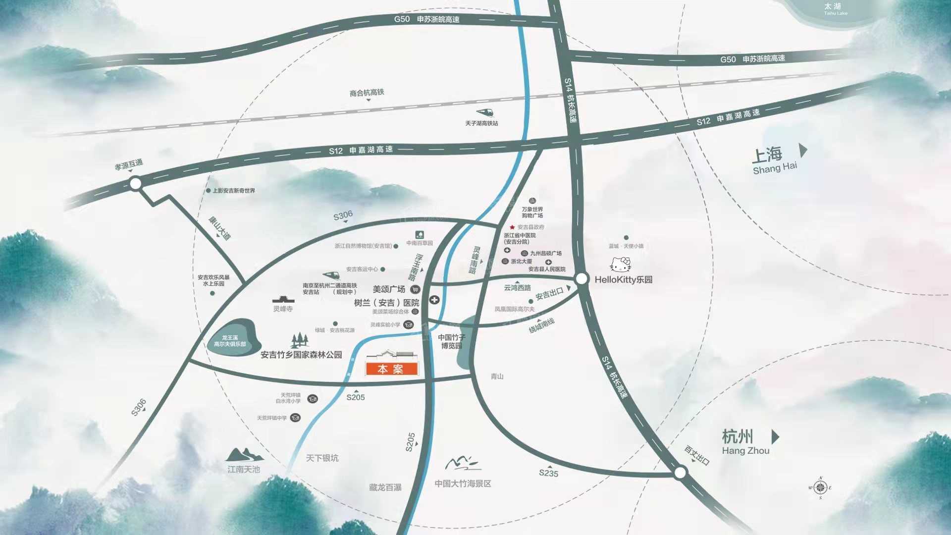 蓝城春风十里,现房合院,210㎡花园-安吉楼盘网