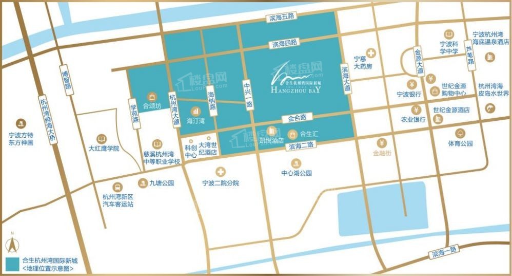 合生杭州湾国际新城位置图