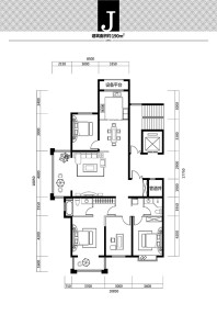 J户型建面约190㎡