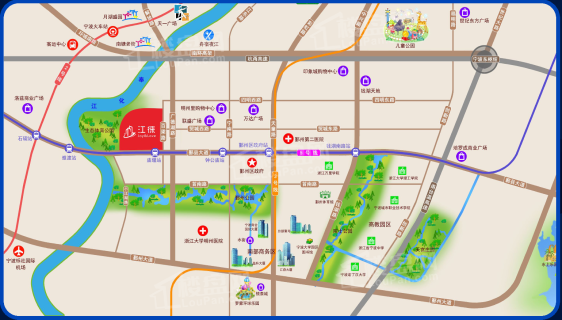 华侨城商业广场·江徕位置图
