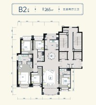 户型图265㎡五室两厅三卫