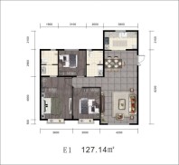 雅和佳园127.14㎡-三室两厅一卫