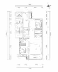 A户型中叠建面约160㎡