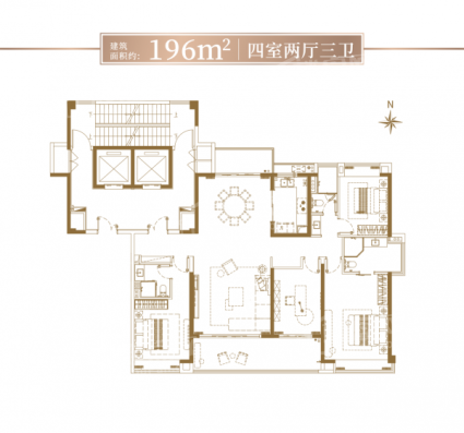 雅居乐汇港城196平户型图