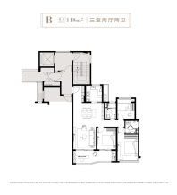 中海观江樾118㎡户型图