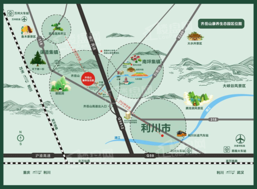 齐岳山康养生态园位置图