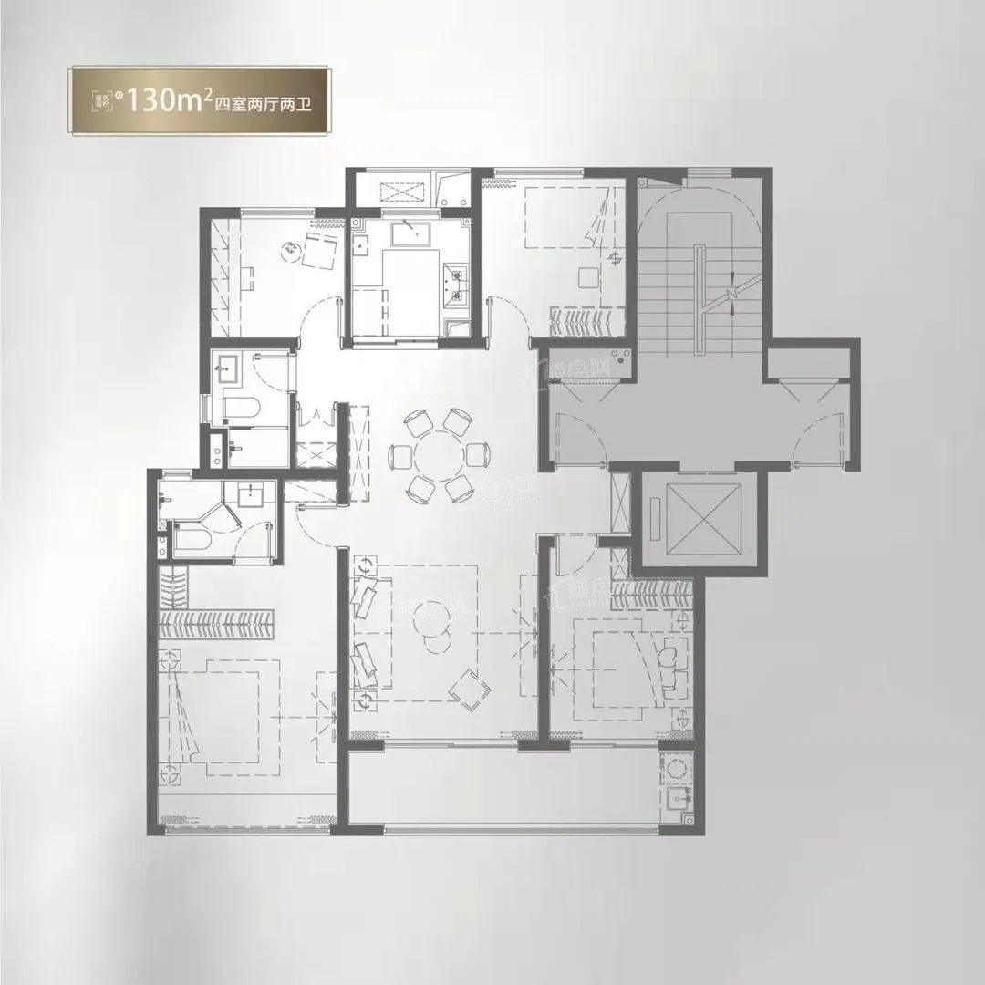 南京中海观山樾4室2厅2卫户型图-南京楼盘网