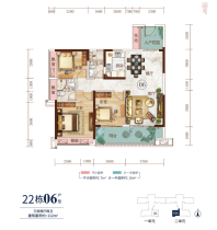 百盈花园户型图22栋06户型112㎡322