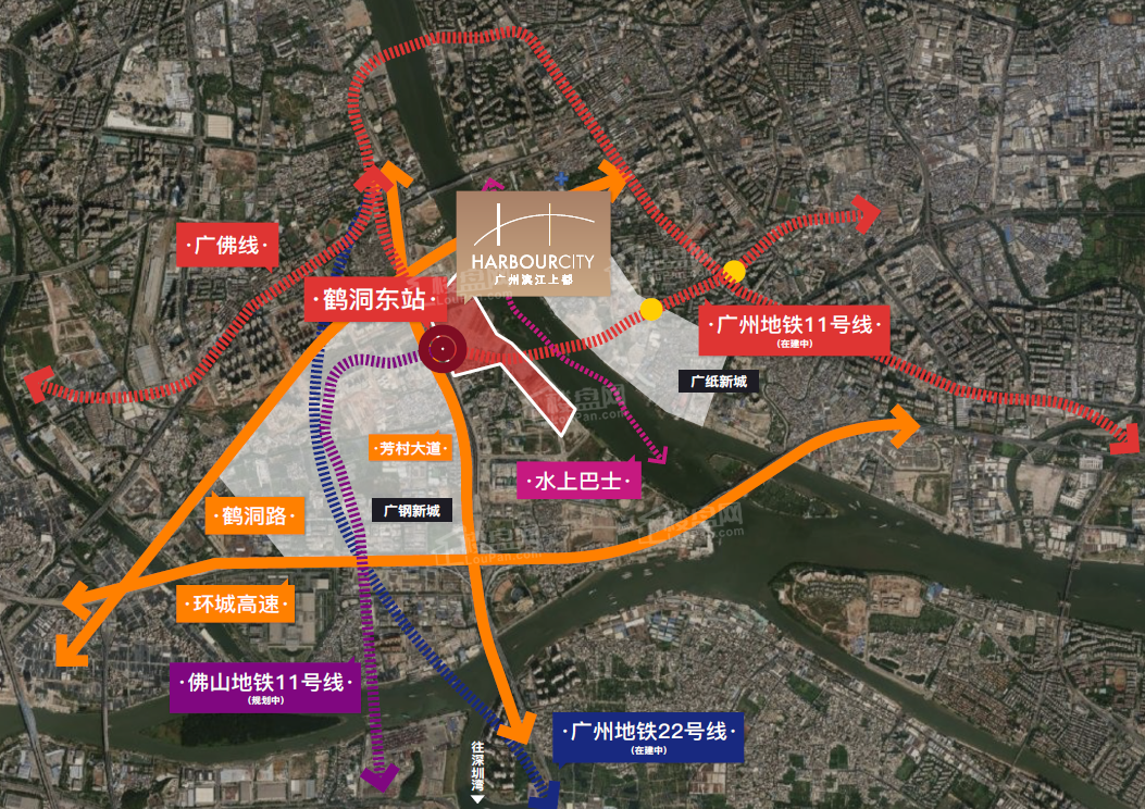 广州滨江上都位置图