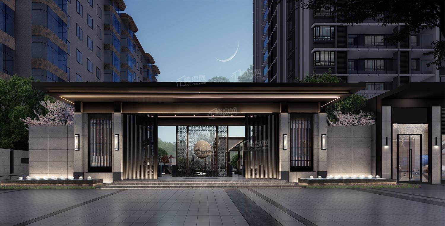 小区社区大门效果图