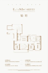 颐和四季府E户型143㎡户型图