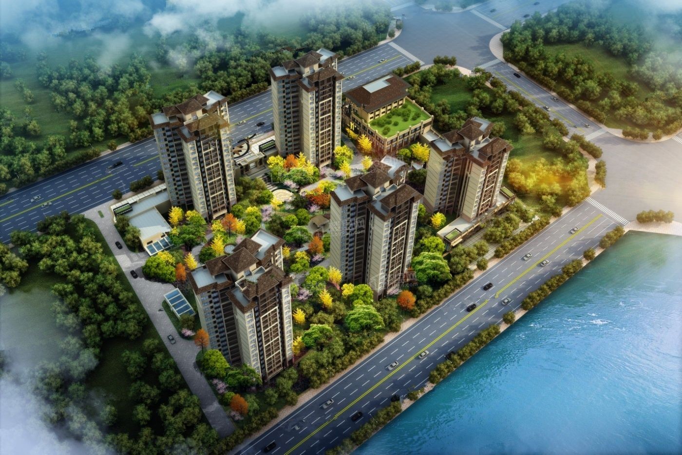 华海漉江蓝湾效果图