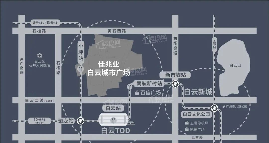 广州佳兆业白云城市广场位置图