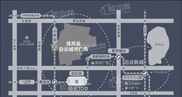 广州佳兆业白云城市广场位置图