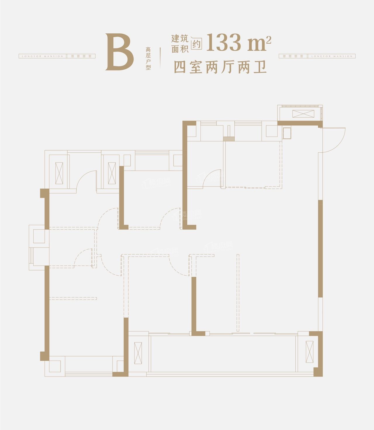 福清龙湖正邦虎溪原著6室3厅4卫户型图-福清楼盘网