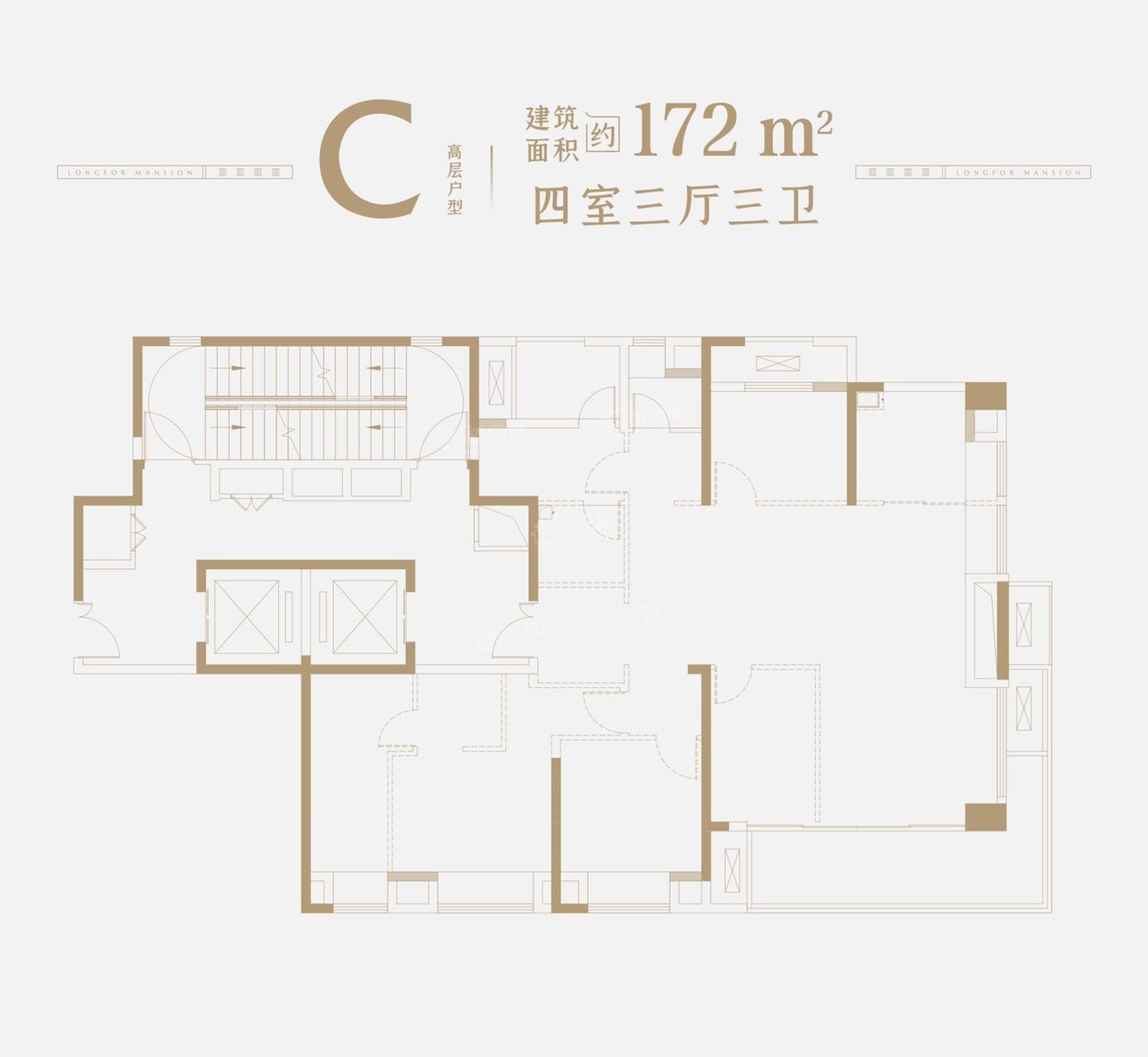 福清龙湖正邦虎溪原著6室3厅4卫户型图-福清楼盘网