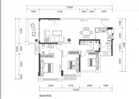 B户型101㎡2室2厅2卫