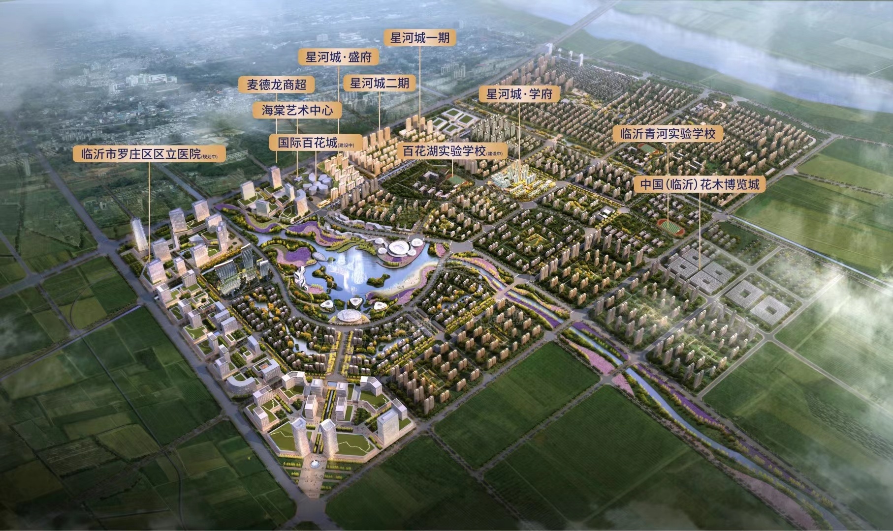 星河城盛府、学府位置图