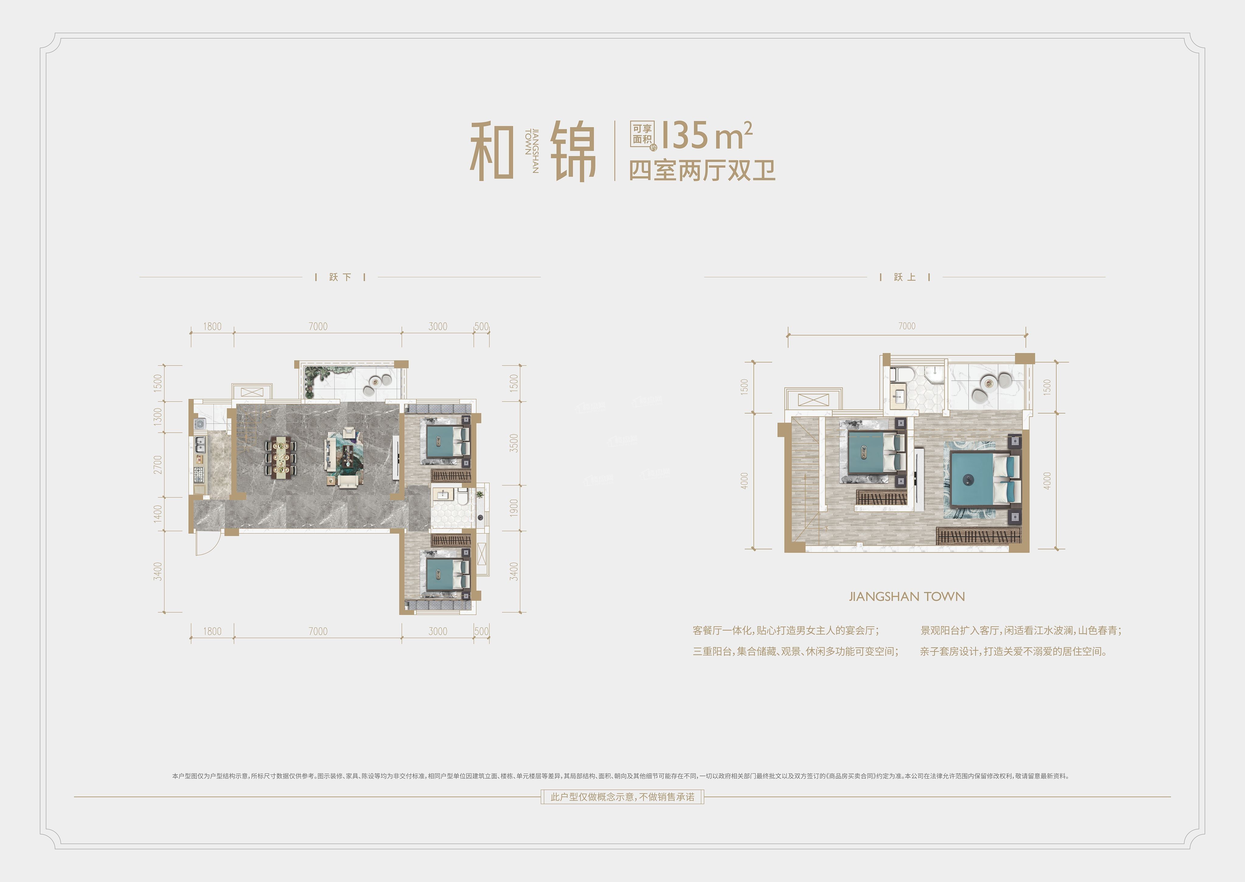 宜宾远达江山美墅5室2厅2卫户型图
