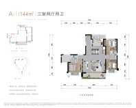 【建面约144㎡滨水环幕大平层】 