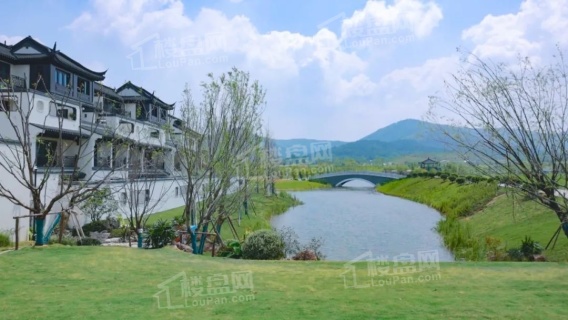 茅山温泉桃李春风实景图