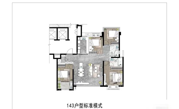 厦门湿地公园TOD璞瑞3室2厅2卫户型图-厦门楼盘网