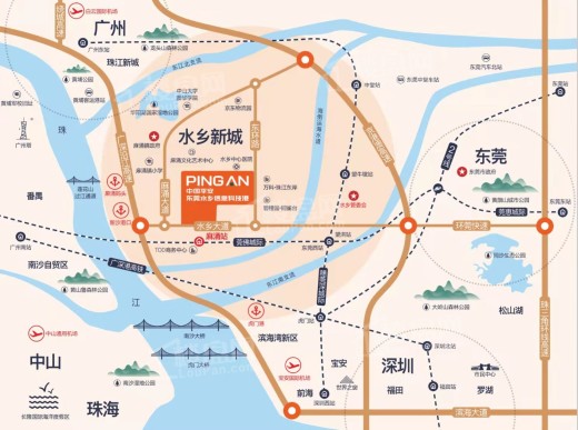 中国平安东莞水乡信息科技港位置图
