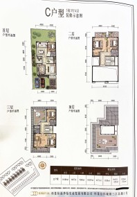 新里程江山别墅户型图C户型264-314㎡别墅