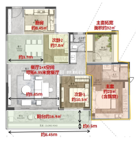 7栋02单位128㎡户型