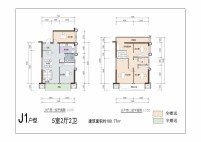 2#J1户型 5房2厅2卫 100.77㎡