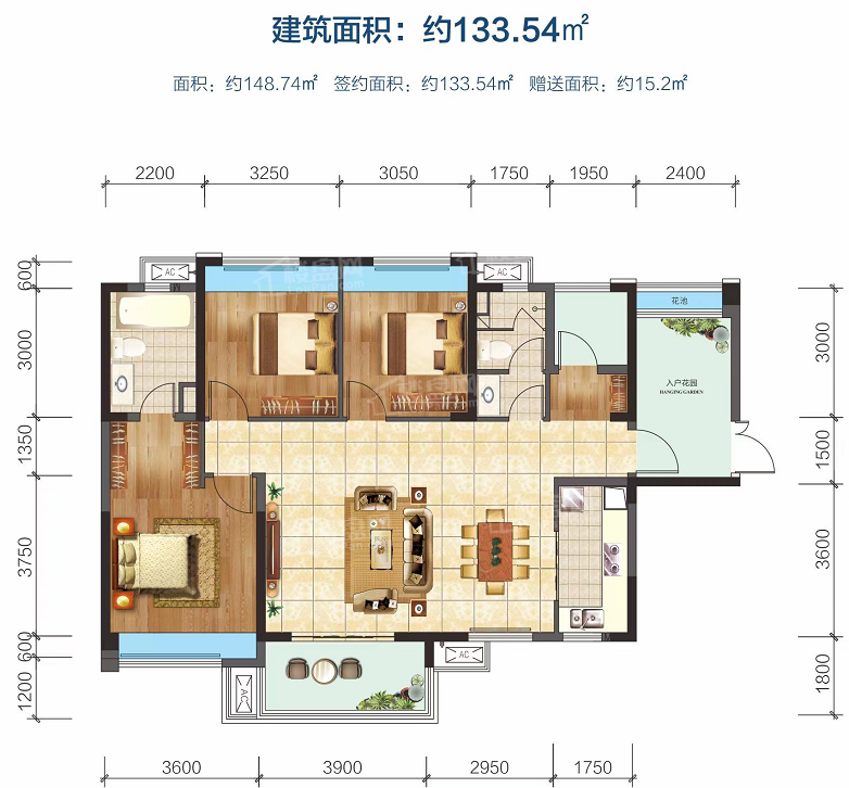 泊富君庭7#栋133平户型