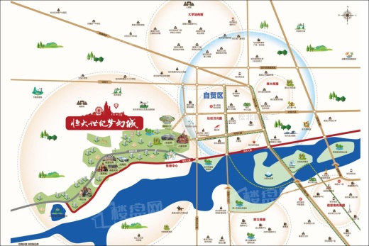 龙江恒大世纪梦幻城位置图