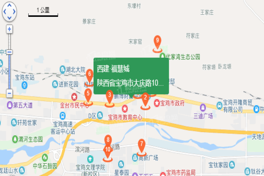 西建福慧城位置图