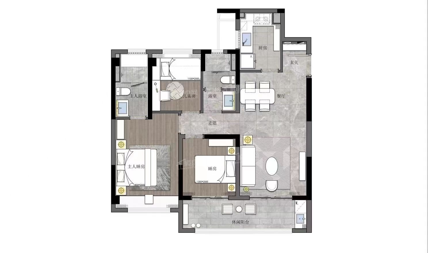 苏州溪云春晓华庭3室2厅1卫户型图-苏州楼盘网