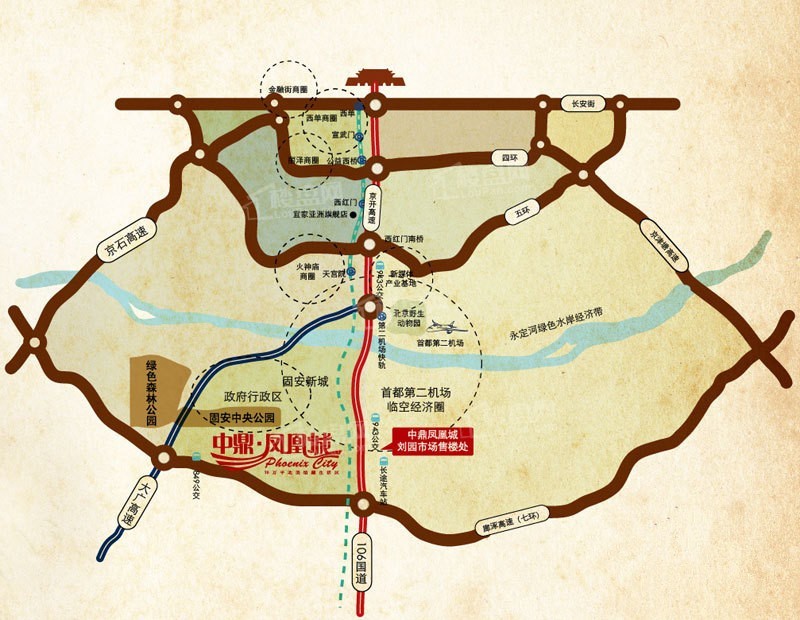 中鼎·凤凰城位置图