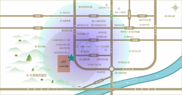 九老峰首府位置图