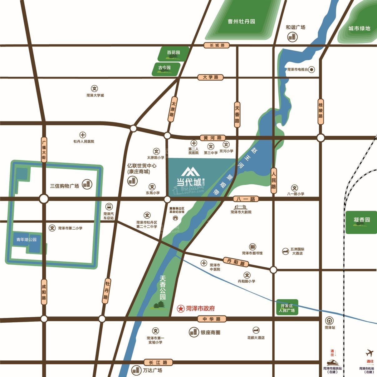 菏泽当代城位置图
