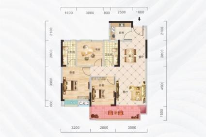 R户型建面101.03平米