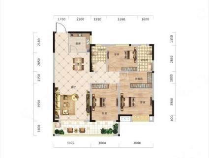 G户型建面117.18平米