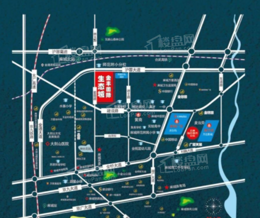麻城金丰国际生态城位置图