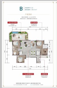 五房双主卧动静分区、横厅设计 干湿分区、多面采光、全明空间，可变两套