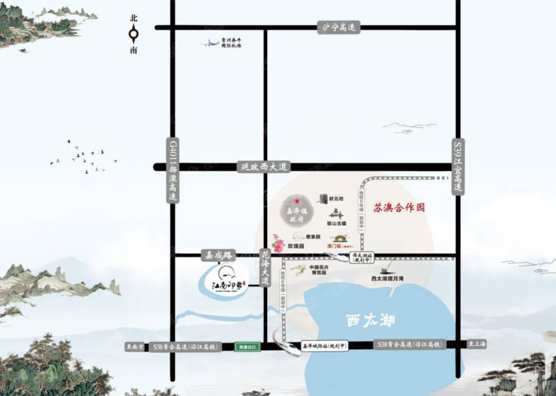 泰富江南印象交通区位图
