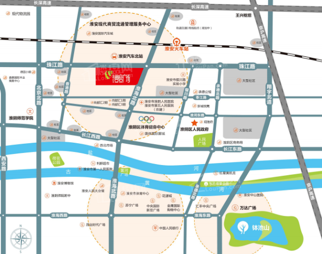淮安曼度广场位置图