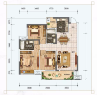 中梁·西江首府户型图