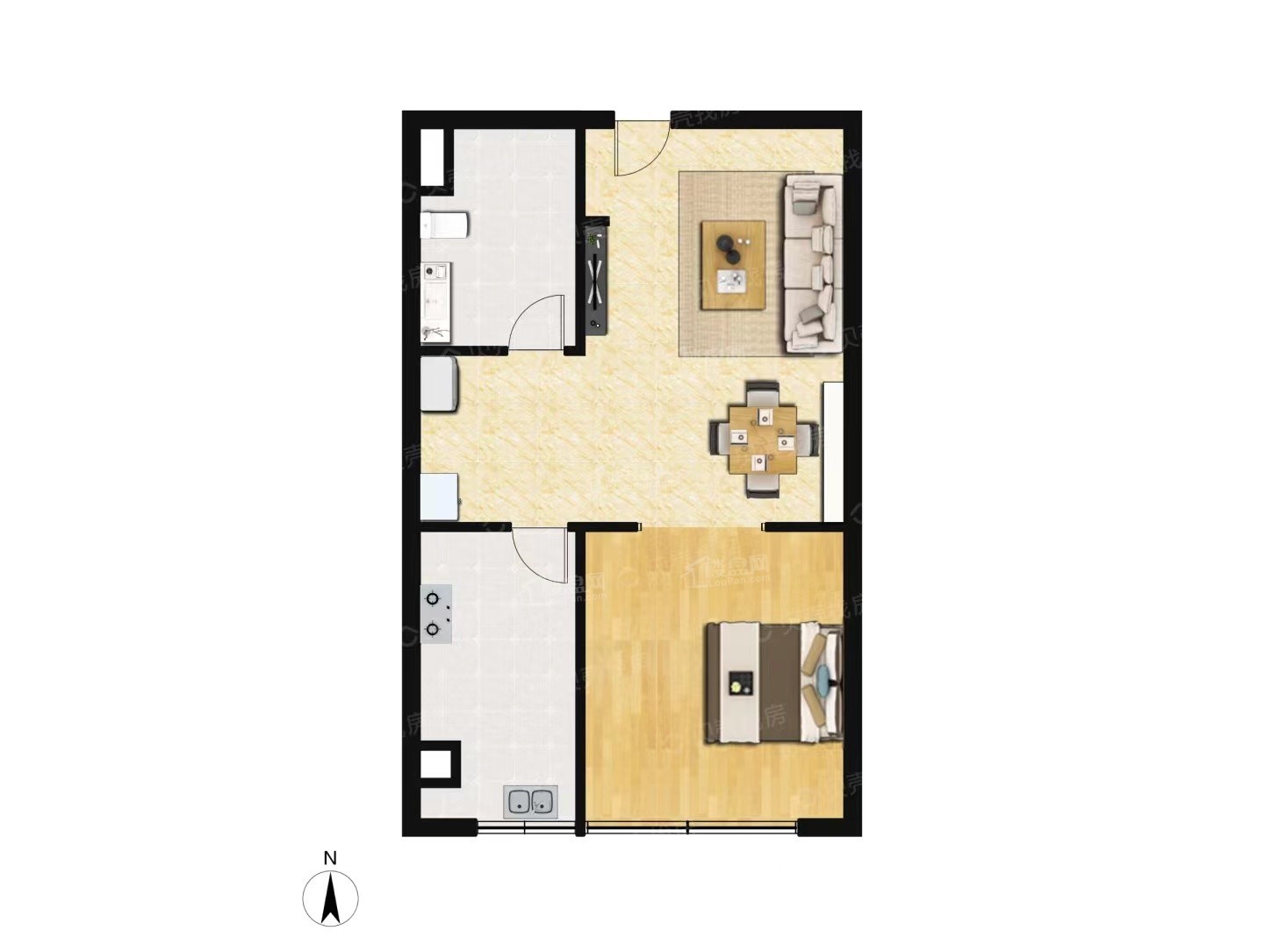 东亚共享大厦·青珑寓66平户型图