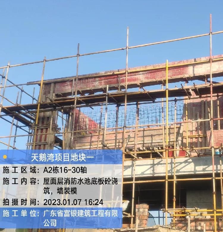 粤泰天鹅湾2023年1月工程进度实景
