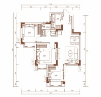 建面约73.59平户型