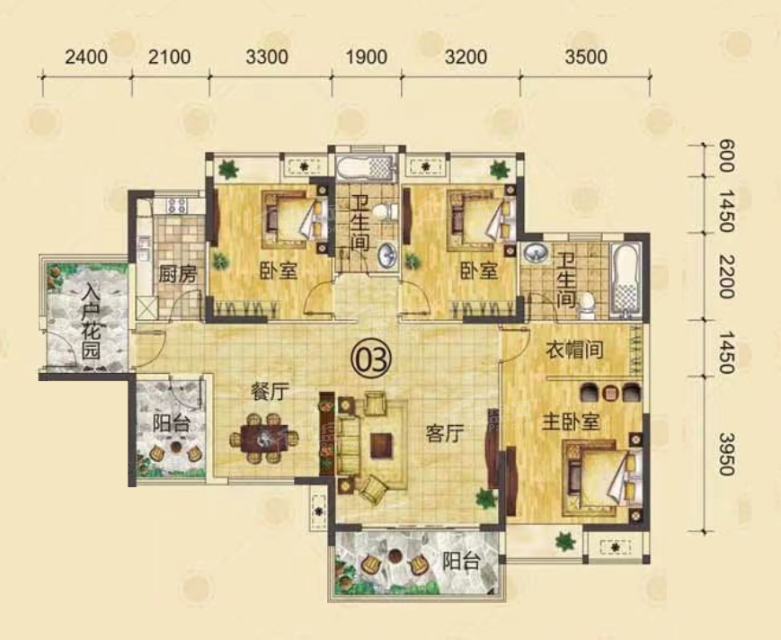 壹品湖山户型图144㎡322